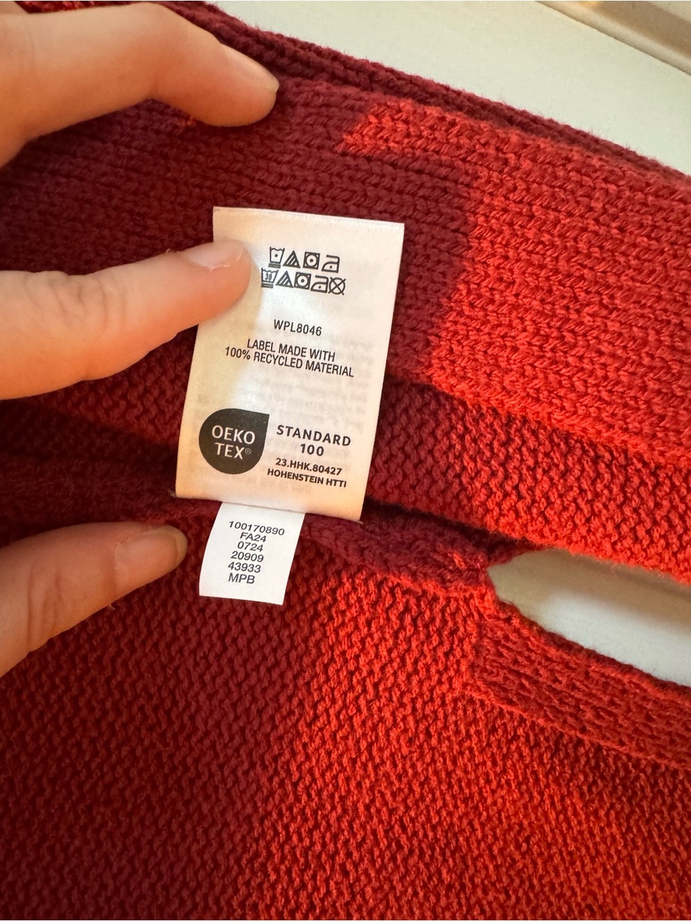 Style & Co. Open-Front Colorblock Cardigan - Burgundy/Pink - Picture 6 of 8
